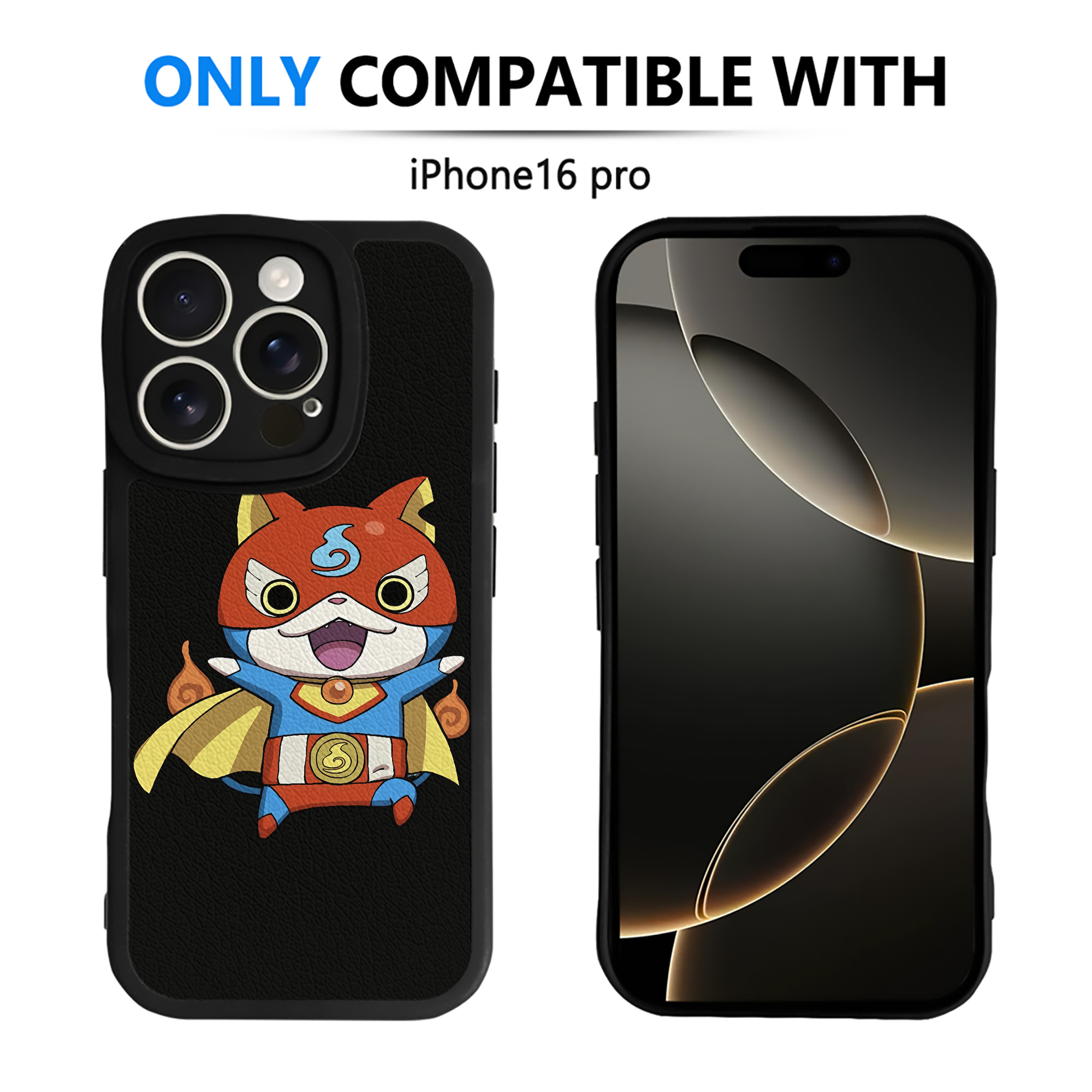 （画像用） 妖怪ウォッチ Yo-kai Watch 【iPhone 16シリーズ対応】シリコンスマホケース（レザー調） 材質：シリコン
